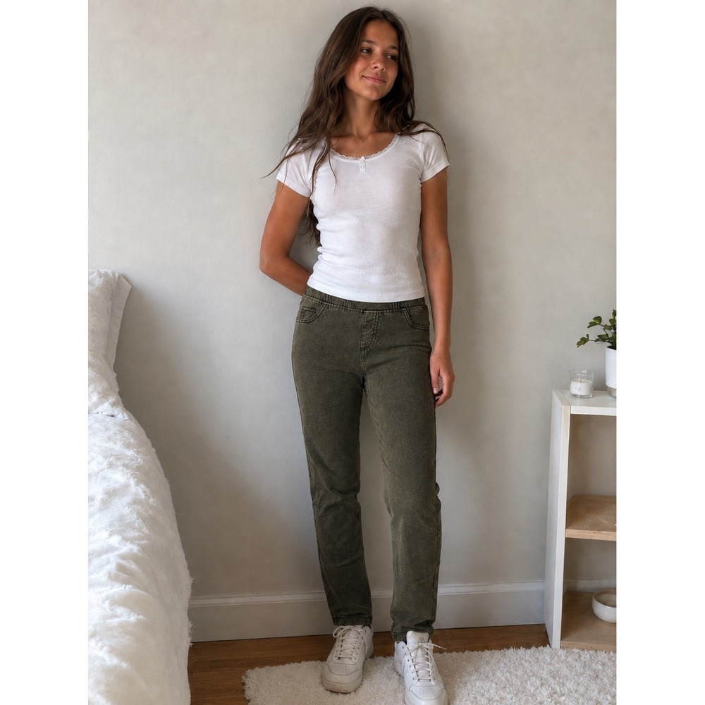 Epic Threads Girls Olive Green Pull On Jeggings Size L Stretch Skinny Jeans‎